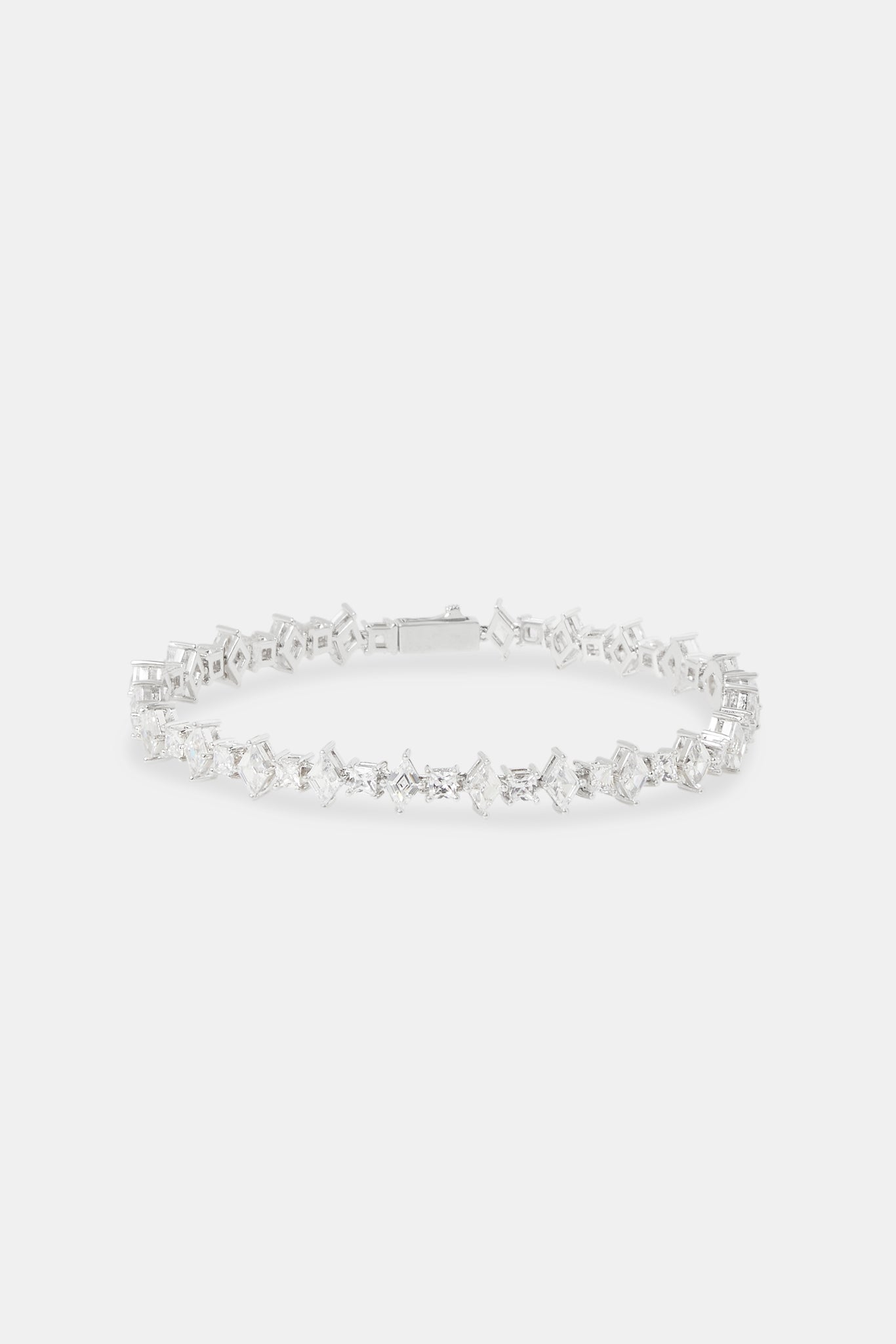 Iced Stone & Square Tennis Bracelet - 6mm